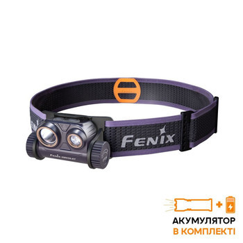 Фото Ліхтар налобний для бігу Fenix HM65R-DT, фіолетовий