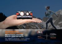 Ліхтар налобний для бігу Fenix HM65R-DT, бузковий - фото 22