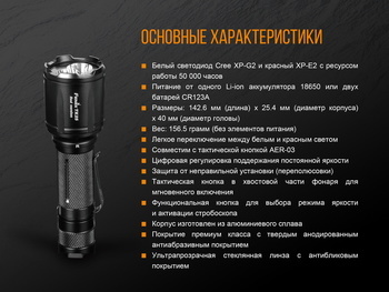 Фото Ліхтар ручний Fenix TK25 Red