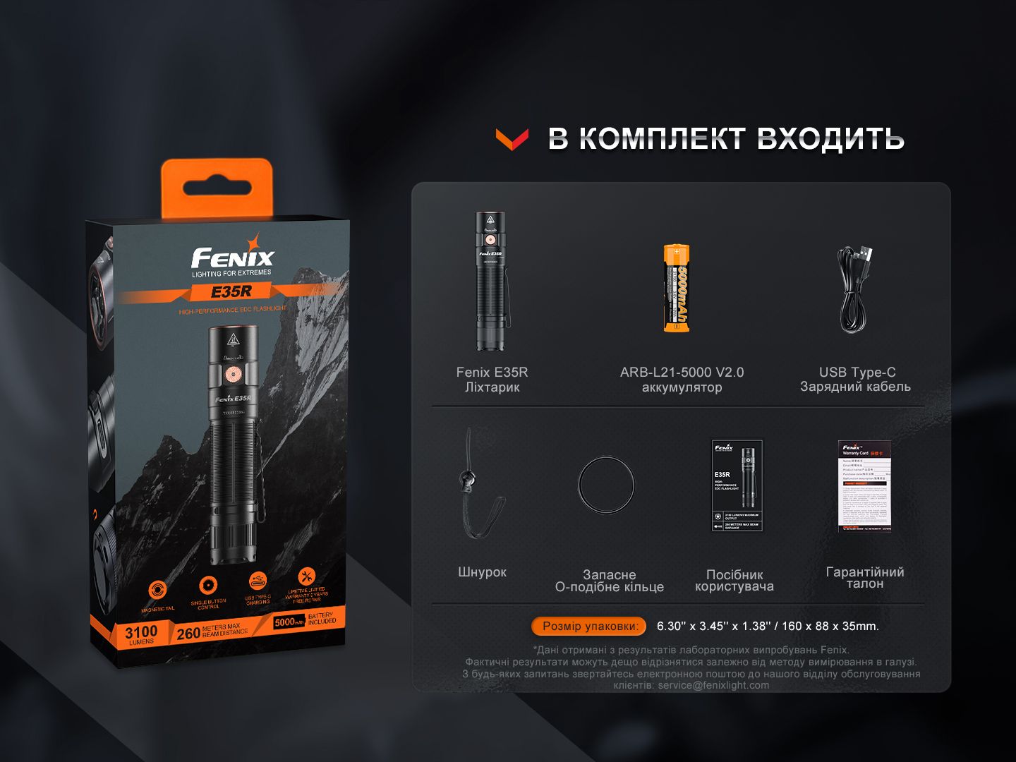 Ліхтар ручний Fenix E35R - фото 14