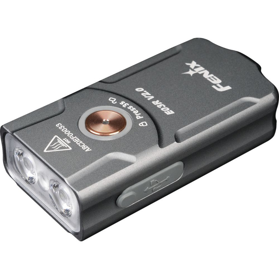 Ліхтар наключний Fenix E03R V2.0, сірий - фото 1