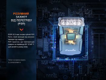 Фото Ліхтар наключний Fenix E03R V2.0, синій