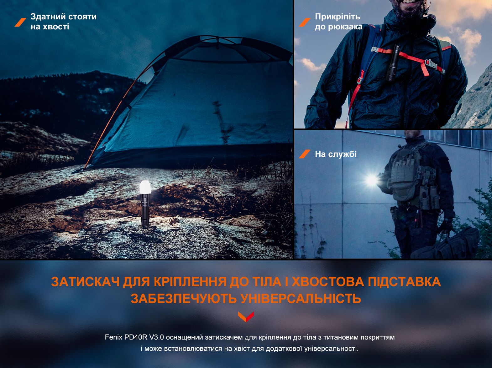 Ліхтар ручний Fenix PD40R V3.0, 3000 lm - фото 7