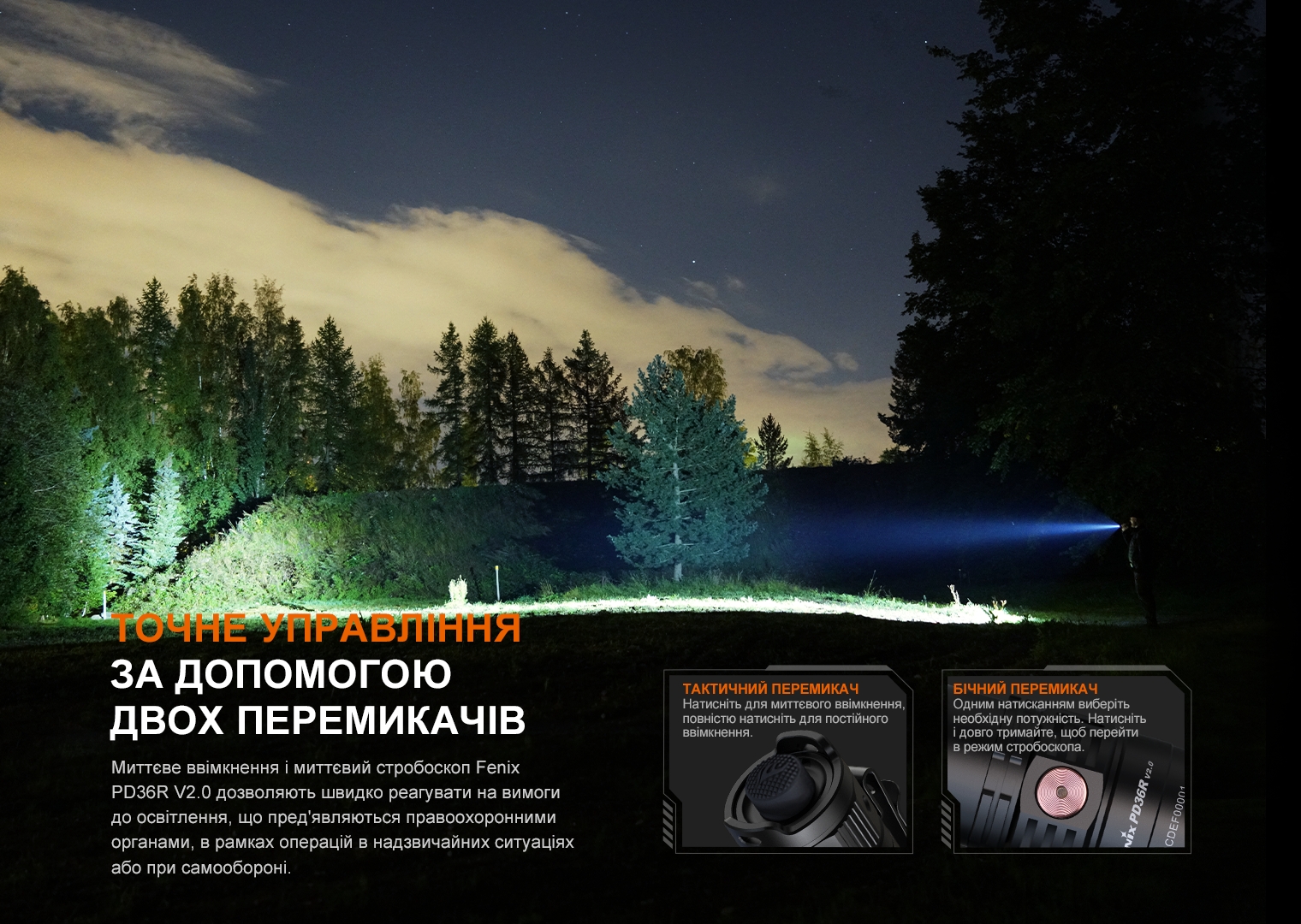 Ліхтар ручний Fenix PD36R V2.0 - фото 17