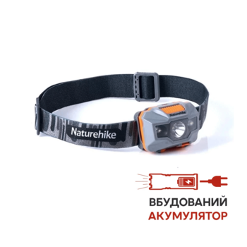 Фото Ліхтар налобний Naturehike TD-02 NH00T002-D, помаранчово-сірий