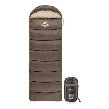 Фото Спальник з капюшоном Naturehike U350 NH20MSD07, (1°C), лівий, коричневий