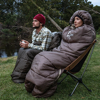 Фото Спальник з капюшоном Naturehike U350 NH20MSD07, (1°C), лівий, коричневий