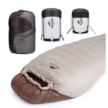 Фото Спальник з натуральним пухом Naturehike Snowbird NH20YD001, p-р L, коричневий 380 г