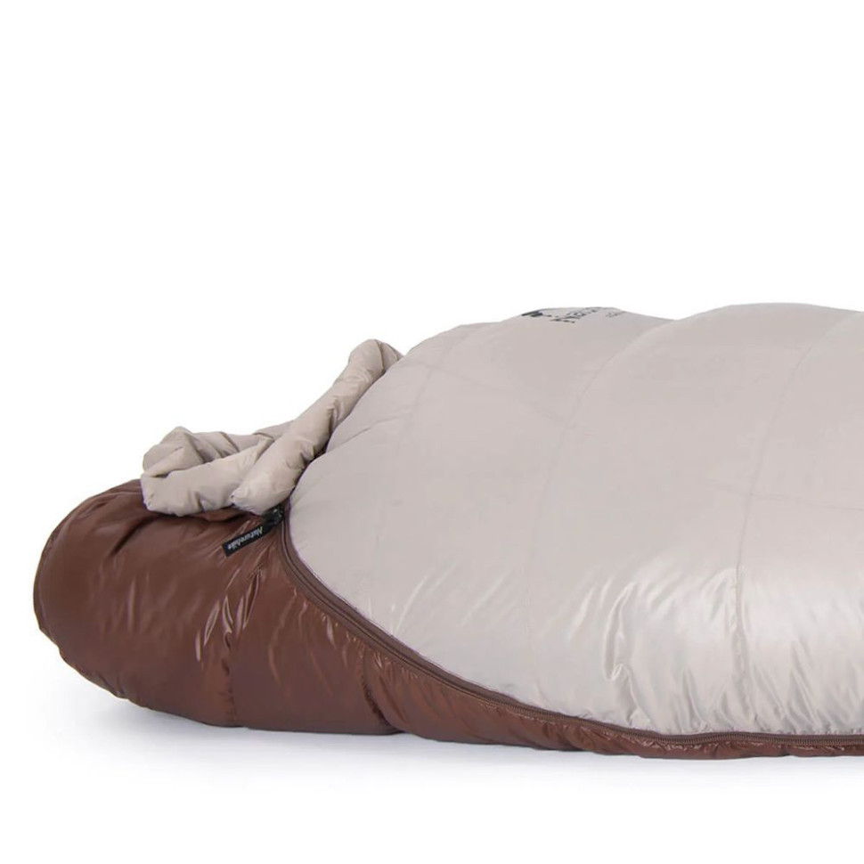 Спальник з натуральним пухом Naturehike Snowbird NH20YD001,p-р L, коричневий 560 г - фото 12