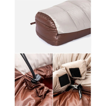 Фото Спальник з натуральним пухом Naturehike Snowbird NH20YD001,p-р L, коричневий 560 г