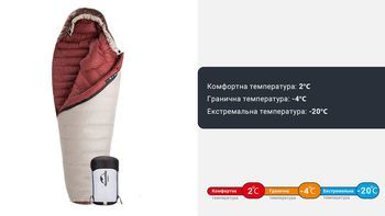Фото Спальник з натуральним пухом Naturehike Snowbird NH20YD001,p-р L, коричневий 560 г