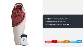 Фото Спальник з натуральним пухом Naturehike Snowbird NH20YD001, p-р L, коричневий 720 г