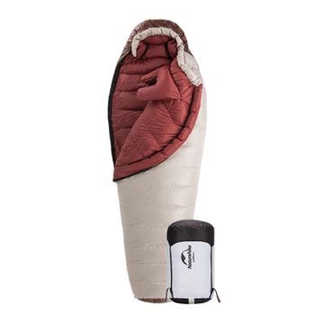 Фото Спальник з натуральним пухом Naturehike Snowbird NH20YD001, p-р L, коричневий 980 г