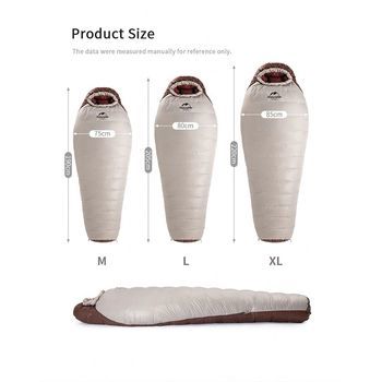 Фото Спальник з натуральним пухом Naturehike Snowbird NH20YD001, p-р L, коричневий 980 г