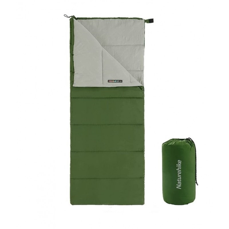 Спальний мішок Naturehike F150 NH22MSD05, лівий, зелений - фото 1