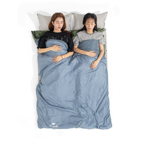 Спальник надлегкий Naturehike Ultralight LW180 NH21MSD09 правий, (15°C), p-p M, сіро-синій - фото 2