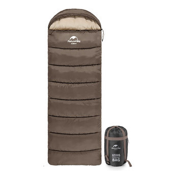 Фото Спальник з капюшоном Naturehike U250S NH20MSD07, (0°C), правий, коричневий