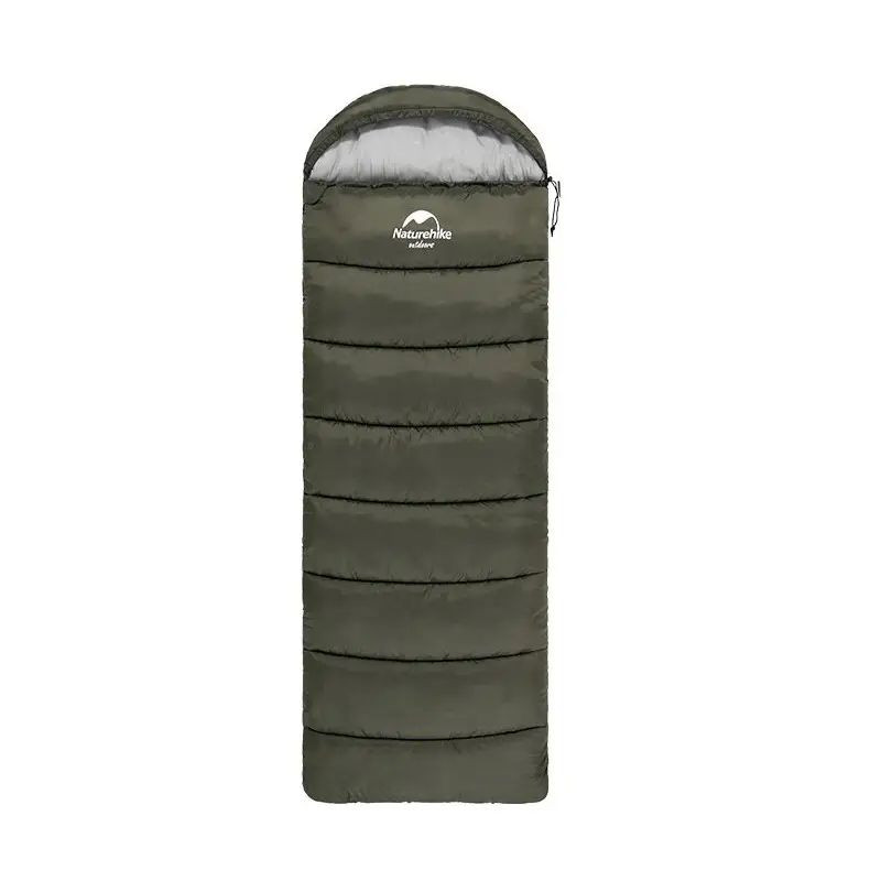 Спальник з капюшоном Naturehike U350S NH20MSD07, (-3°C), лівий, темно-зелений - фото 1