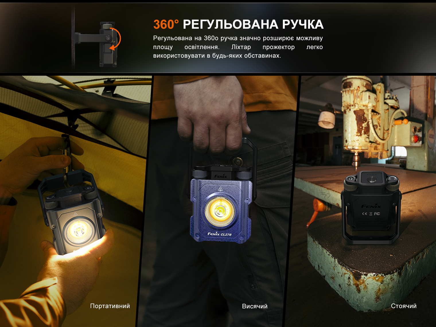 Ліхтар прожектор Fenix CL27R зелений (1600 Лм) CL27R-Green - фото 22