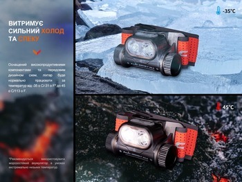 Фото Ліхтар налобний Fenix HM65R-T V2.0 бузковий HM65RTV20NEB 1600 Лм