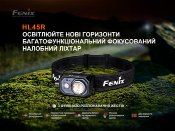 Фото Ліхтар налобний Fenix HL45R LED з безконтактним датчиком HL45RLED 1000 Лм