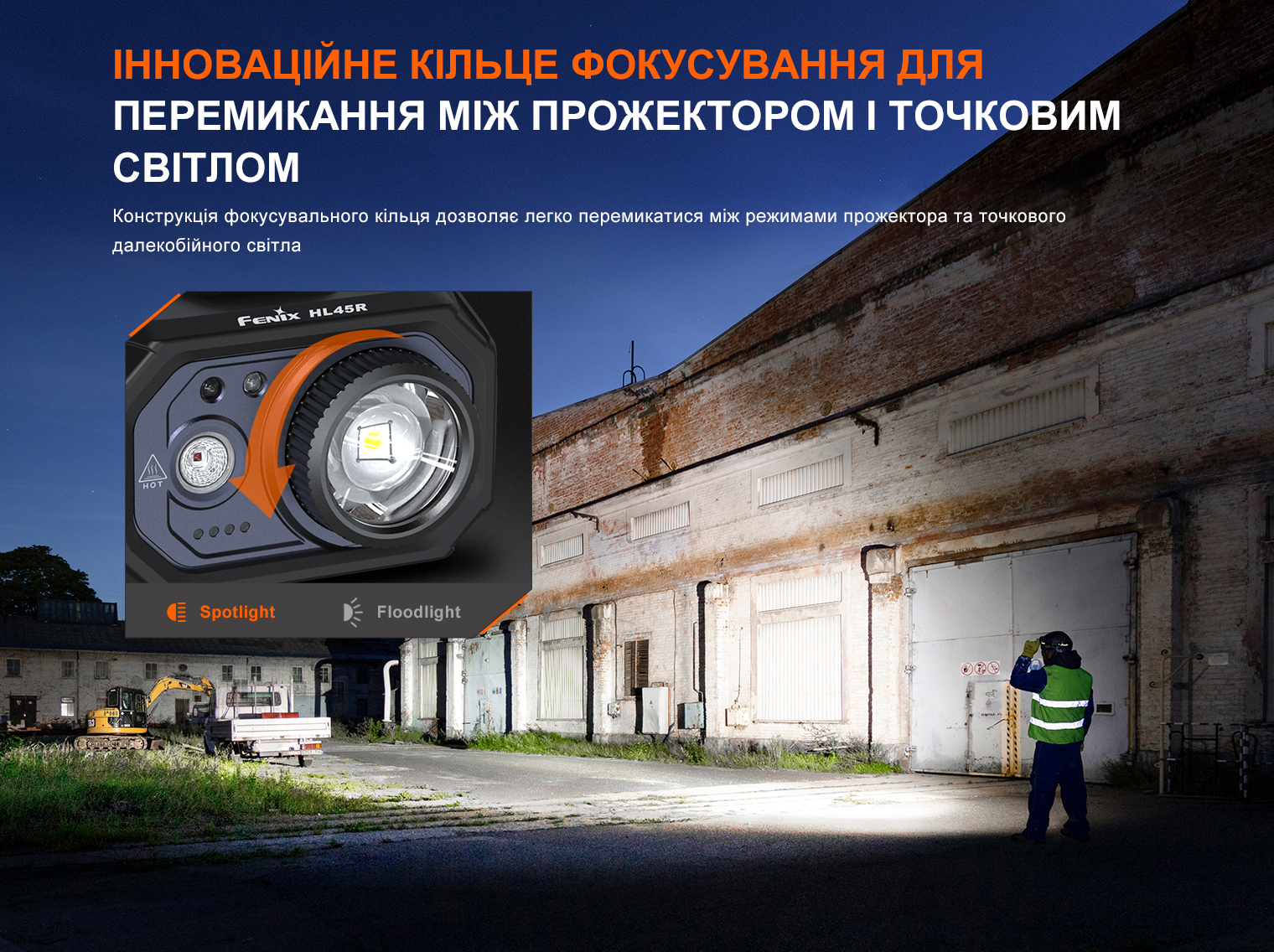 Ліхтар налобний Fenix HL45R LED з безконтактним датчиком HL45RLED 1000 Лм - фото 15