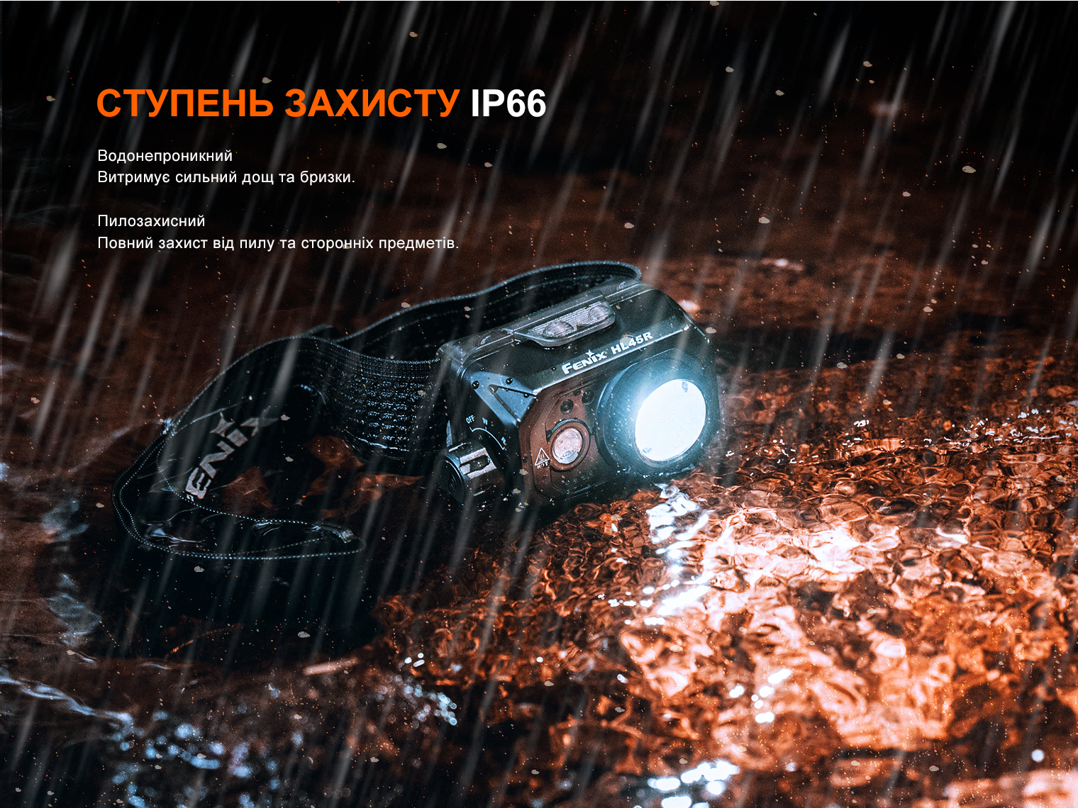 Ліхтар налобний Fenix HL45R LED з безконтактним датчиком HL45RLED 1000 Лм - фото 7
